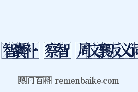 智囊补·察智·周文襄反义词是什么意思的图片